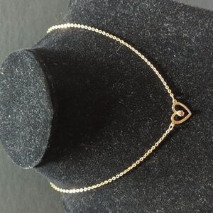 Avon Vintage 1977 Tender Hearts Girl's February Birthstone Necklace